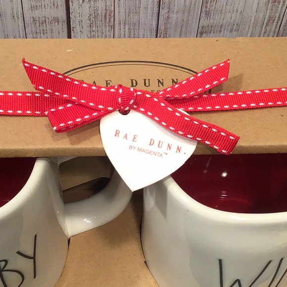 RAE DUNN Valentine’s Day LL "HUBBY" & "WIFEY" mugs - Picture 4 of 5
